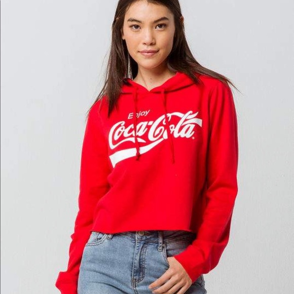 coca cola crop top hoodie